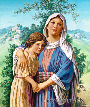 Boy Christ With Mary