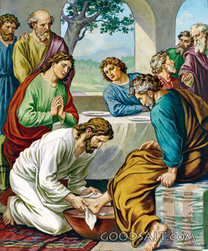 Christ Washes Disciples Feet
