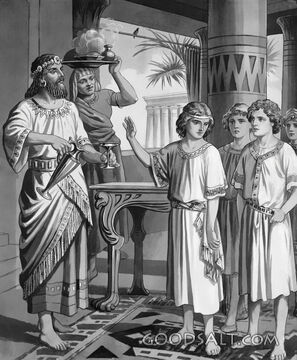 Daniel and His Friends Refusing Wine