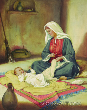 Hannah and Baby Samuel