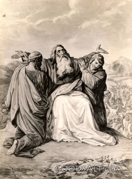 Holding up Moses' Hands