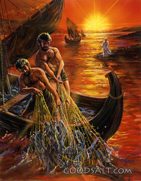 Jesus Helps His Disciples Catch Fish