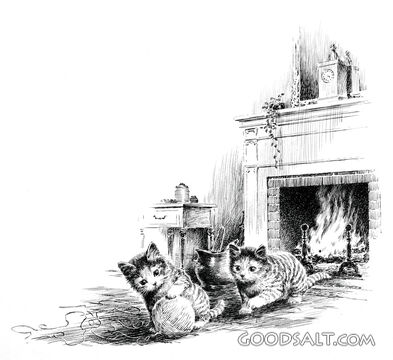 Kittens With Yarn