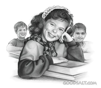 Little Girl in School