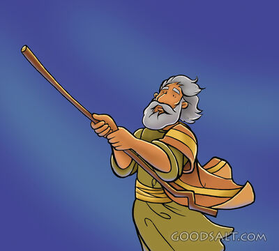 Moses Stretches Out His Staff
