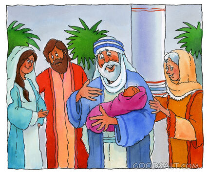 Simeon and Anna Honor Jesus