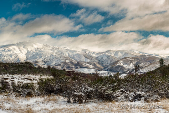 Spectacular alpine country with heavy snow and a variety of features.