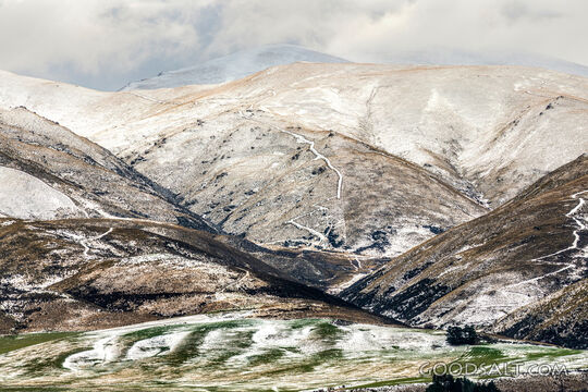 Spectacular alpine country with heavy snow and a variety of features.