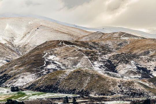 Spectacular alpine country with heavy snow and a variety of features.