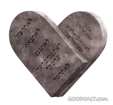 Ten Commandments Heart- Stone