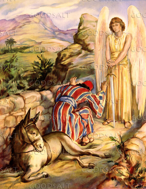 Balaam Sees the Angel Barring Way