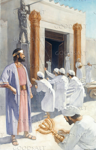 Hezekiah and the People Worshiped