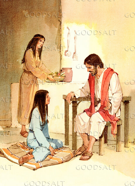 Jesus With Mary and Martha