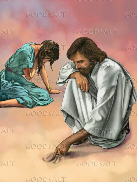 Jesus Writes in the Sand