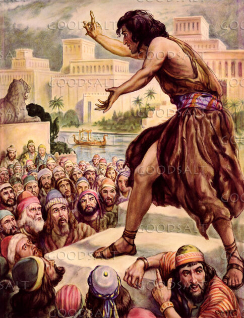 Jonah Preaching at Nineveh