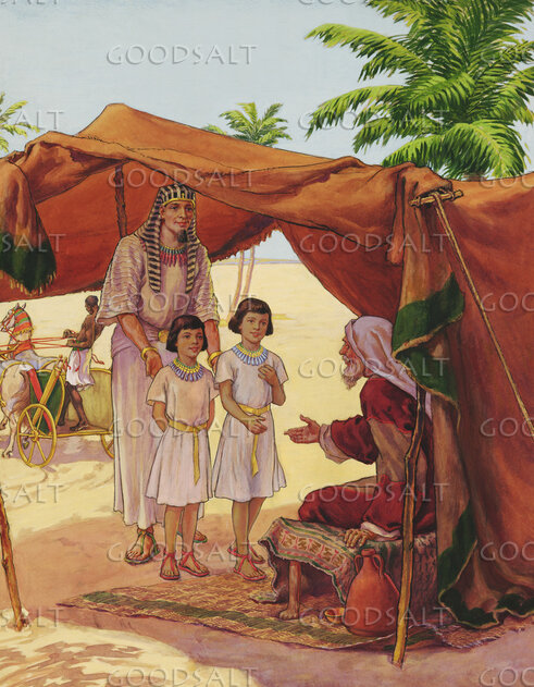 Joseph's Sons Visit Grandfather