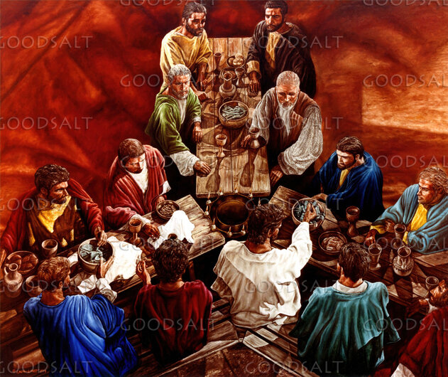 Last Supper, Jesus and Twelve Disciples
