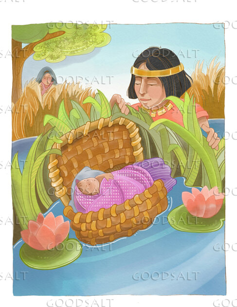 Moses Found by Pharoah's Daughter