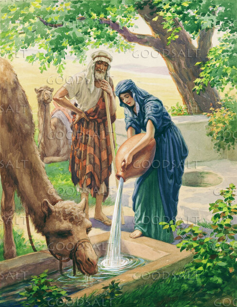 Rebekah Giving Water to Camels