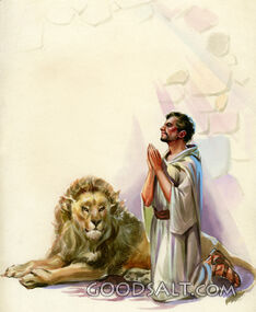 Daniel Praying in Lion's Den