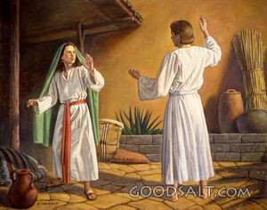 An Angel Tells Mary Good News
