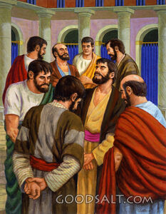 Barnabas and Paul Pray With Church Leaders