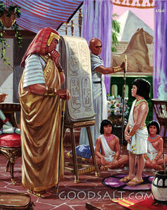 Boy Moses in School