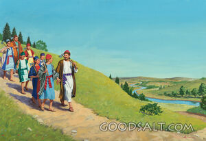 Elisha - the School of the Prophets - Going to the River