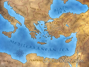 Map of the Seven Churches of Revelation