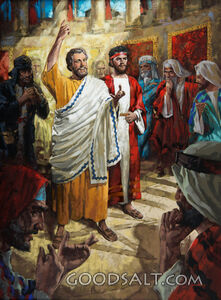 Peter and John Before Priests