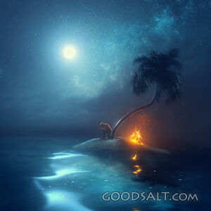 Praying alone on an Island