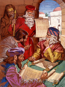 Scribes Studying the Scrolls