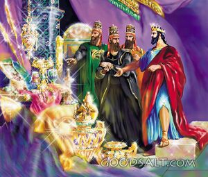 King Hezekiah exhibits treasures to Babylon princes